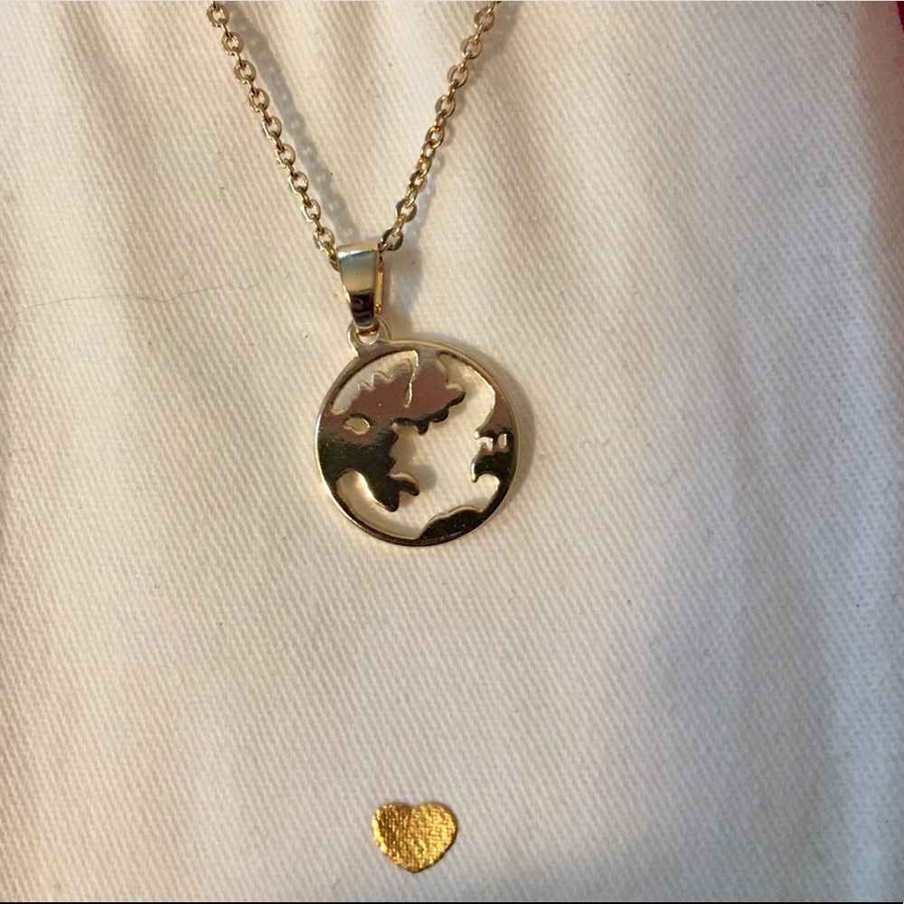 New! Gold Plated Earth Necklace by I am - Picture 9 of 16